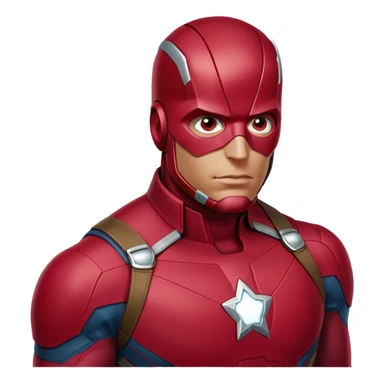 vision marvel half body with red face from captain america: civil war sticker