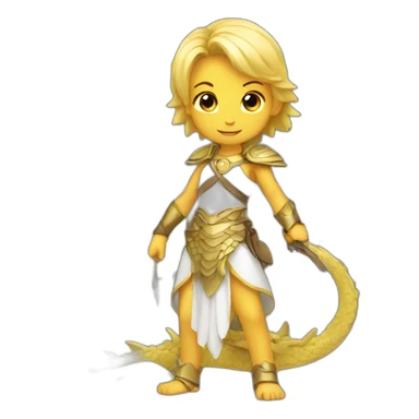 Ange sur dragon sticker