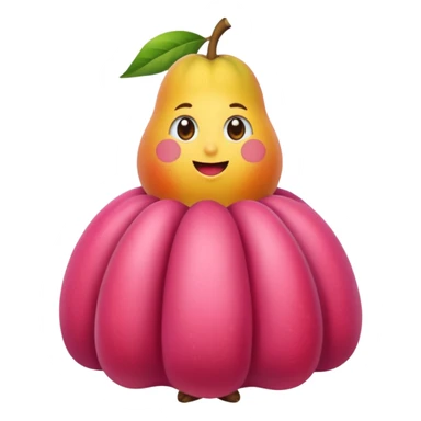 eine birne in einem pinken kleid soll aussehen wie eine reiche frau aber als birne die frau soll eine birne sein die frucht  sticker