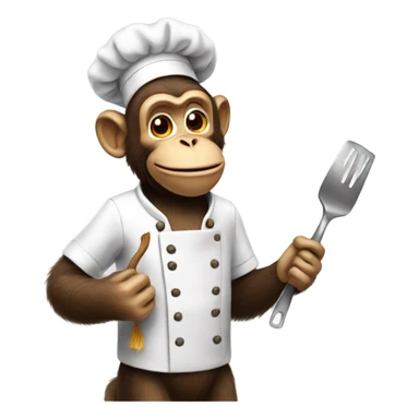 monkey cooking sticker