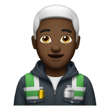 Black male with oil sticker
