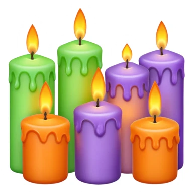 pastel halloween candles cozy sticker