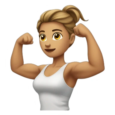 women show biceps sticker