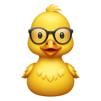 dame un pato amarillo con lentes de sol sticker