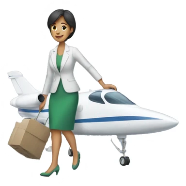 Mother pulling a jet sticker