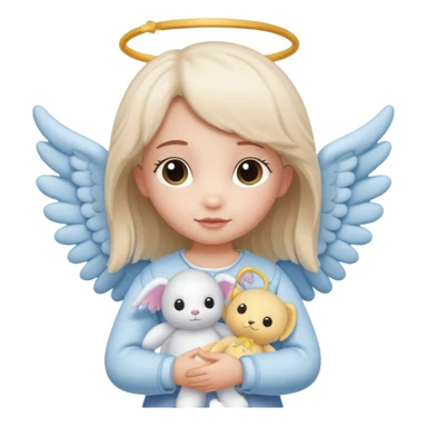 a mix of a jellycat and angel, stitch girlfriend sticker