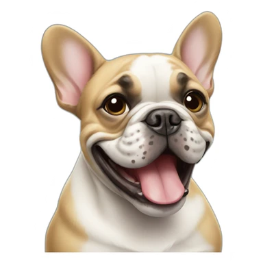 Happy French bulldog sticker