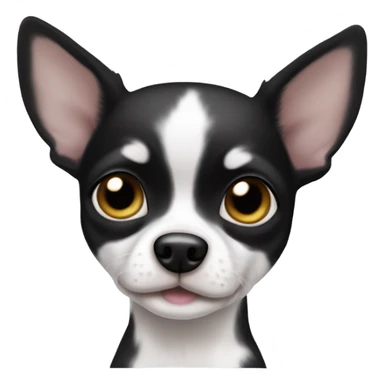 black and white chihuahua  sticker
