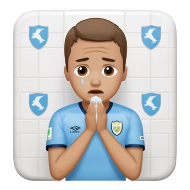 A SS Lazio fan crying on the toilette sticker