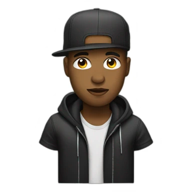 male rapper sticker
