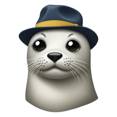 A seal wearing a hat  sticker