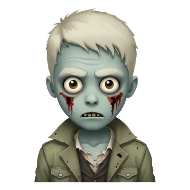 parisian zombie kid sticker