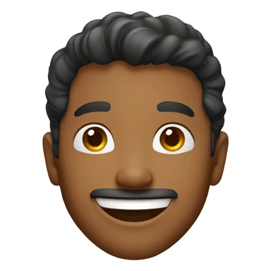 brown man smile sticker