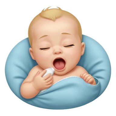 A newborn baby yawning. sticker