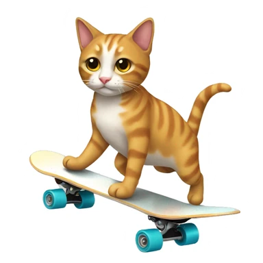 Gato andando en skate sticker