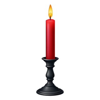 Dark Red candle on a black stand sticker