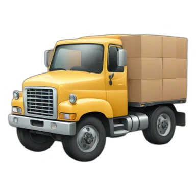 truck with a lot of boxes on top sticker