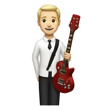 white church choirboy with electric guitar in hand sticker