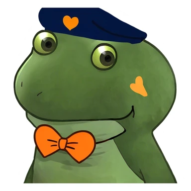 Cute orange heart sticker