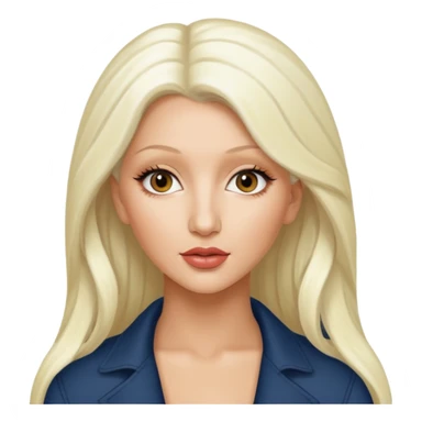 Christina Aguilera with long platinum blonde hair  sticker