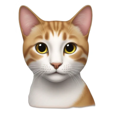 Katze mit makeup und sprechblase mit "Matze" sticker