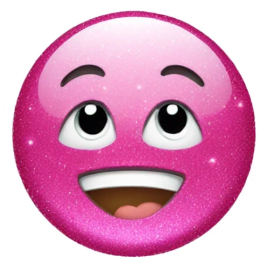 Pink sparkles emoticon  sticker