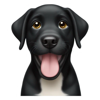 Happy black lab puppy sticker