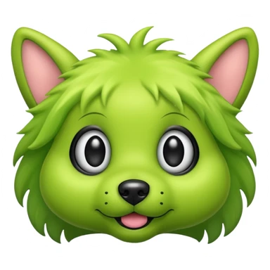 alien dog green sticker