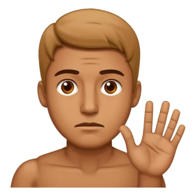 A man saying no with a nonchalant look sticker