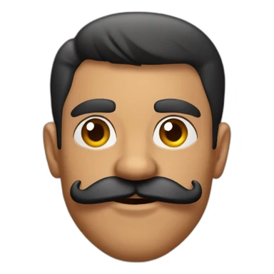 Muscles mustache expressive Cuban man sticker