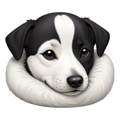 Sleeping black jack russell sticker