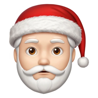 Fearful Face coupled with a Santa hat sticker