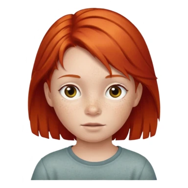 child with red hair sticker