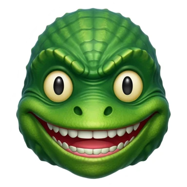 Creature black lagoon smiley face sticker