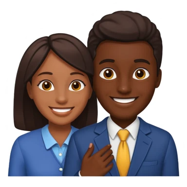 Two people dapping each other up sticker