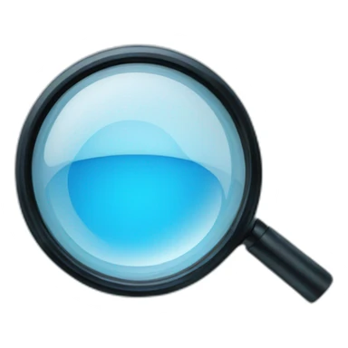 Magnifier blue with letter W sticker