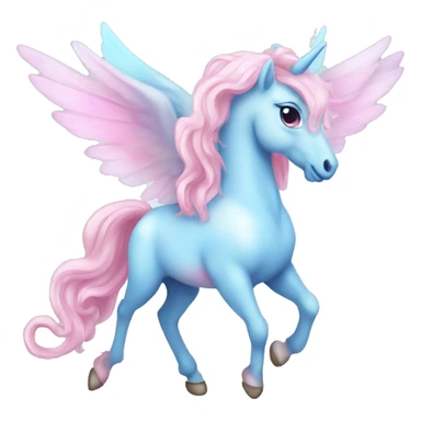 light blue and pink fairy pegasus sticker