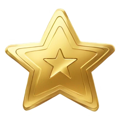 Round coin gold star spinning sticker