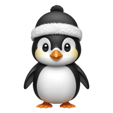 penguen with cap sticker