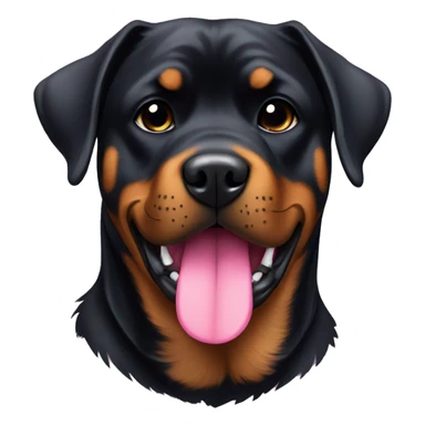 Rottweiler in pink collar sticker