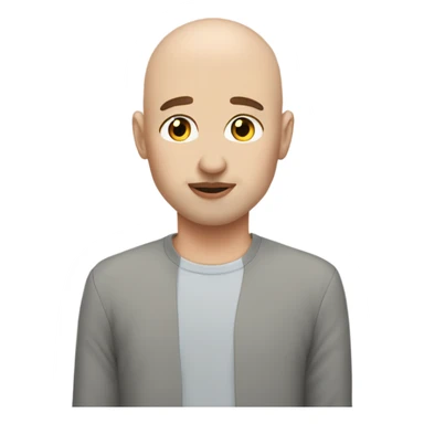 White girl dark hair kissing bald man sticker