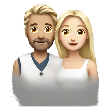 white european couples (creative) sticker