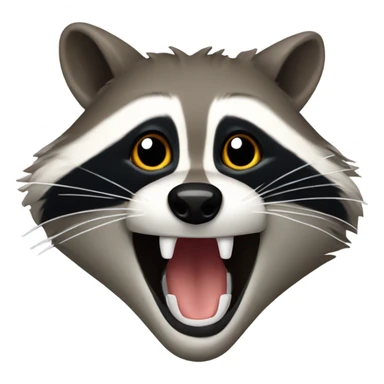 Raccoon with one teeth sticker