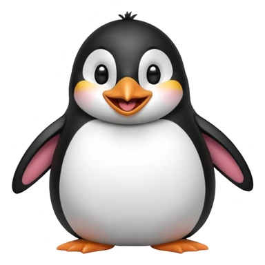 Penguin  laughing sticker