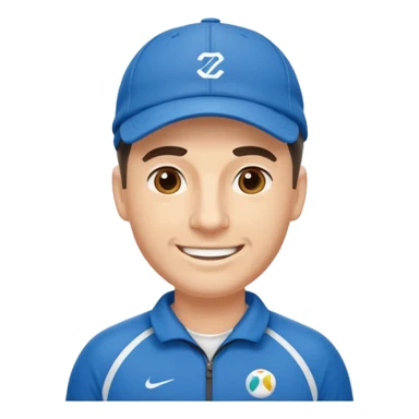 émoji d'un coach sportif avec une casquette de sport sticker