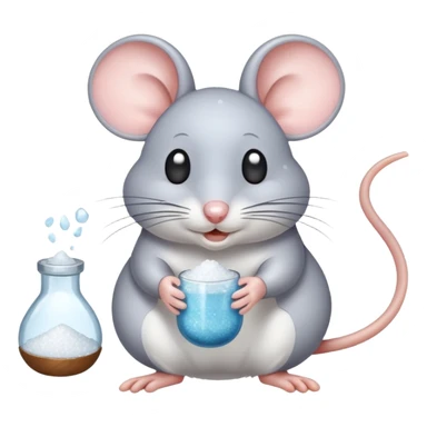 Mouse with salt  sticker