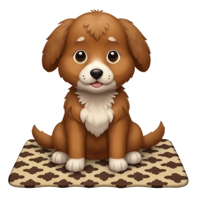 Make a cute brown dog i a carpet sticker