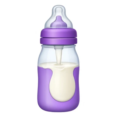 baby bottle white and purple sticker