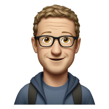 mark zuckerberg in glasses runs left full body sticker
