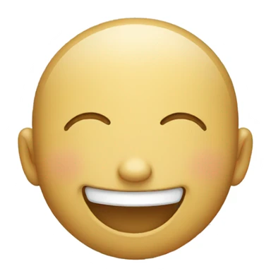 smiling and crouching face sticker